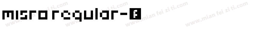 misro regular字体转换